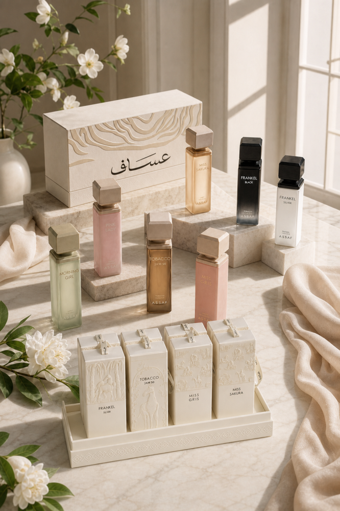مجموعة توزيعات العيد من عساف 8 عطور