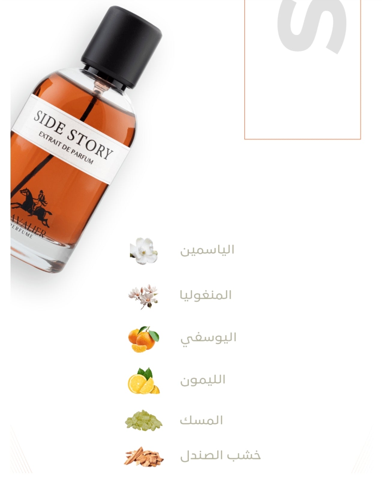 عطر سايد ستوري 100مل من كافالير